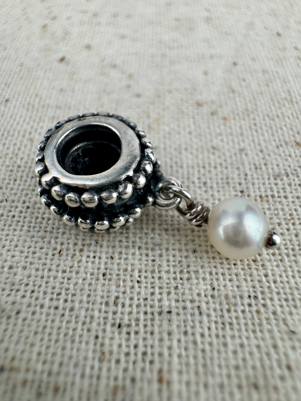 Pandora 925 ALE Silver Pearl Dangle