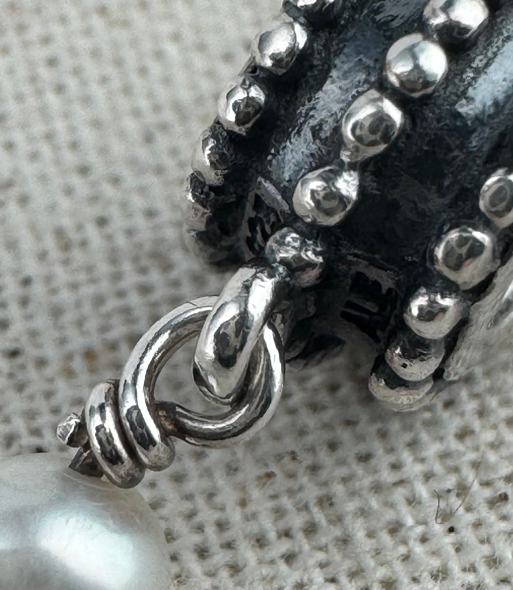 Pandora 925 ALE Silver Pearl Dangle