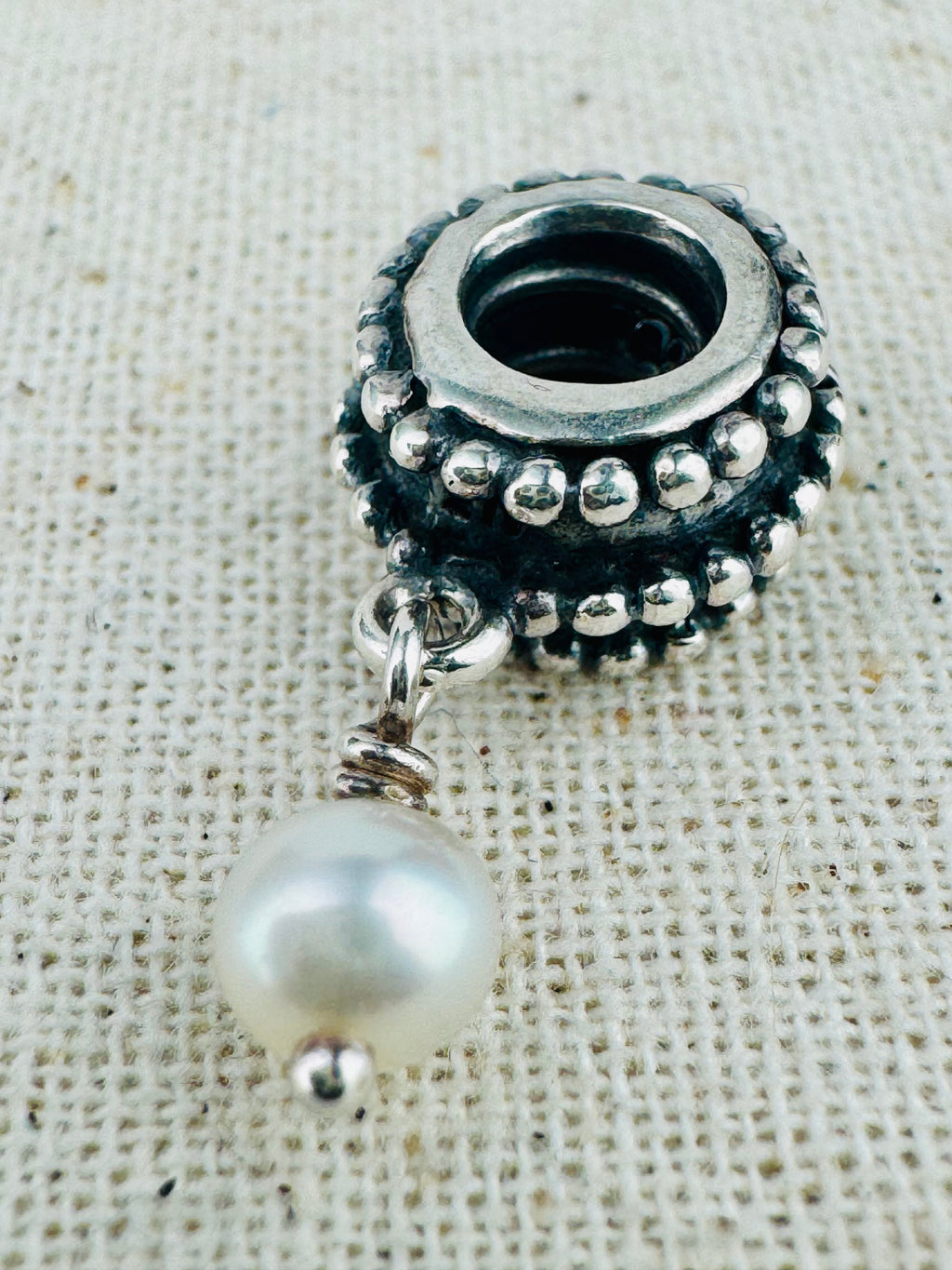 Pandora 925 ALE Silver Pearl Dangle