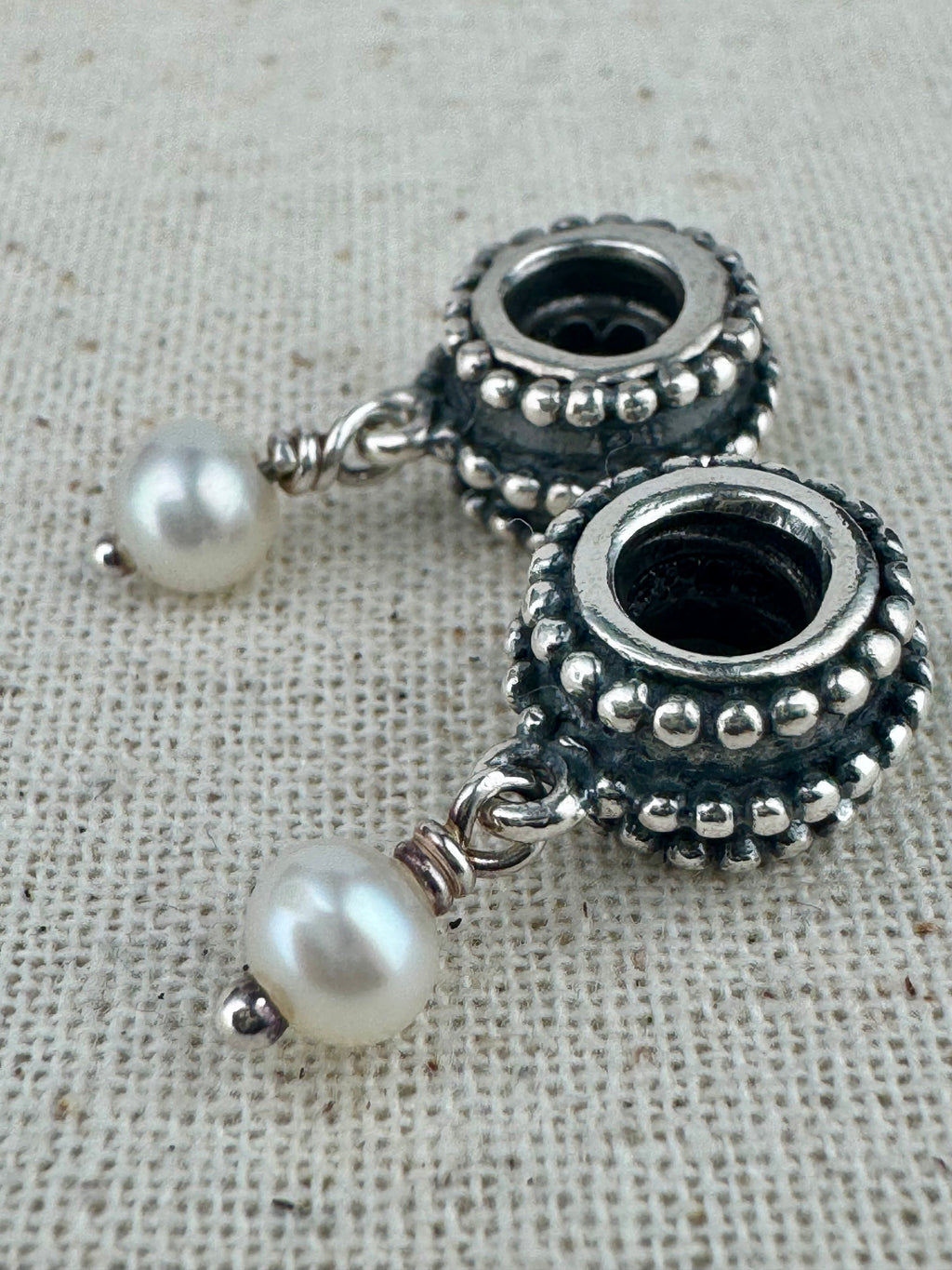 Pandora 925 ALE Silver Pearl Dangle
