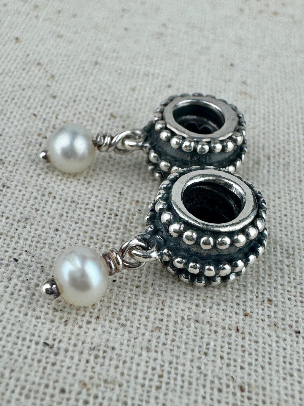 Pandora 925 ALE Silver Pearl Dangle
