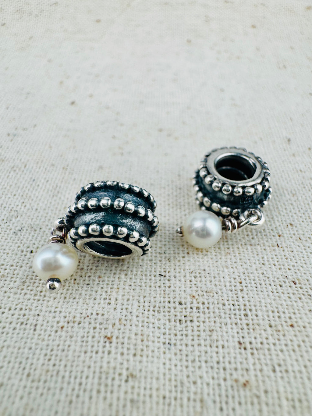 Pandora 925 ALE Silver Pearl Dangle