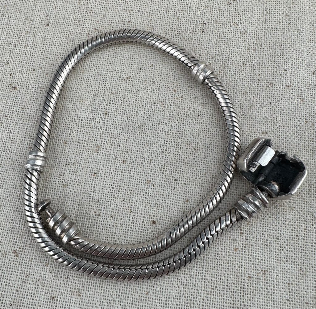 Pandora 925 ALE Snake Charm Bracelet Silver 20cm