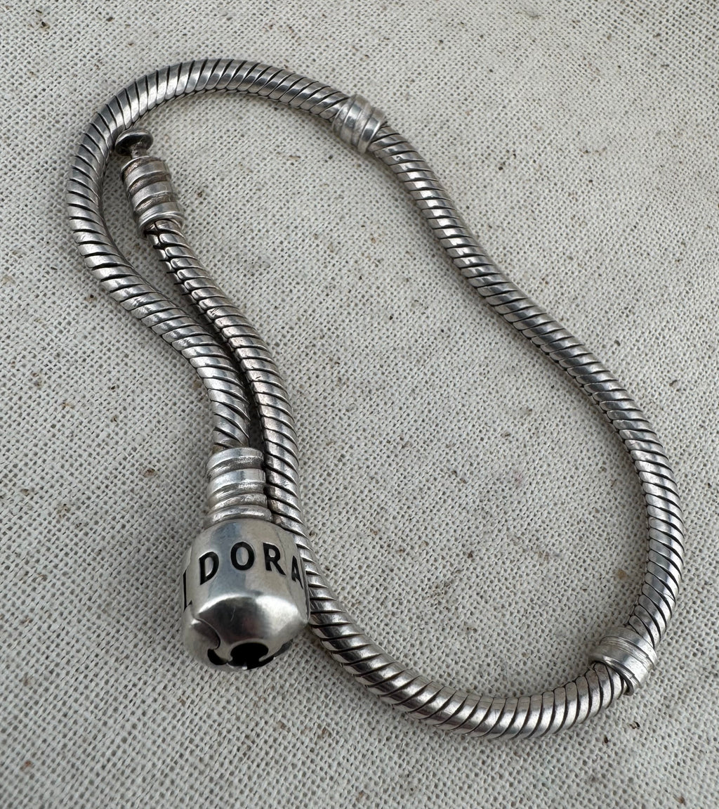Pandora 925 ALE Snake Charm Bracelet Silver 20cm